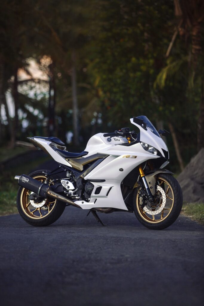 Yamaha YZF-R3 White photo 2 Iron Rent Bali