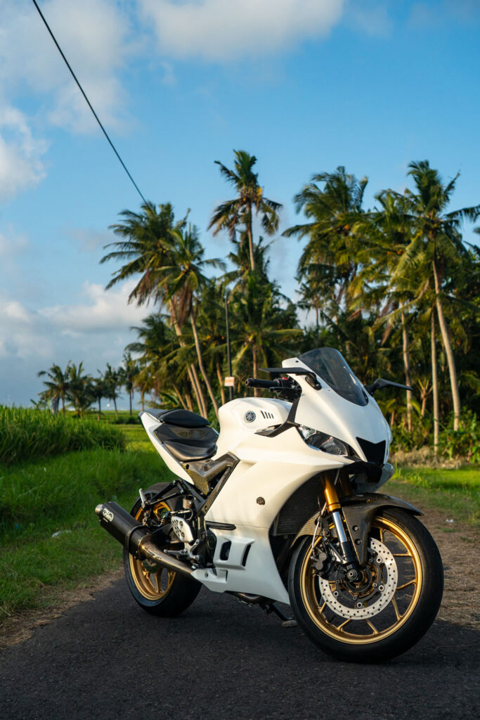 Yamaha YZF-R3 White photo 11 Iron Rent Bali