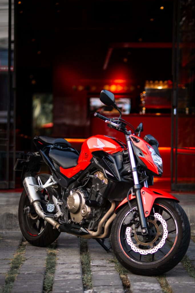 Honda CB500F Red rental Bali