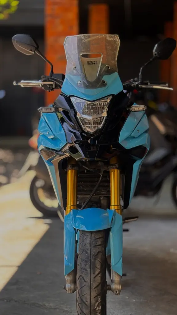 Honda CB150X — bright blue custom bodywork