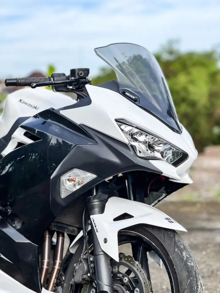 Kawasaki Ninja 250 White photo 7 Iron Rent Bali